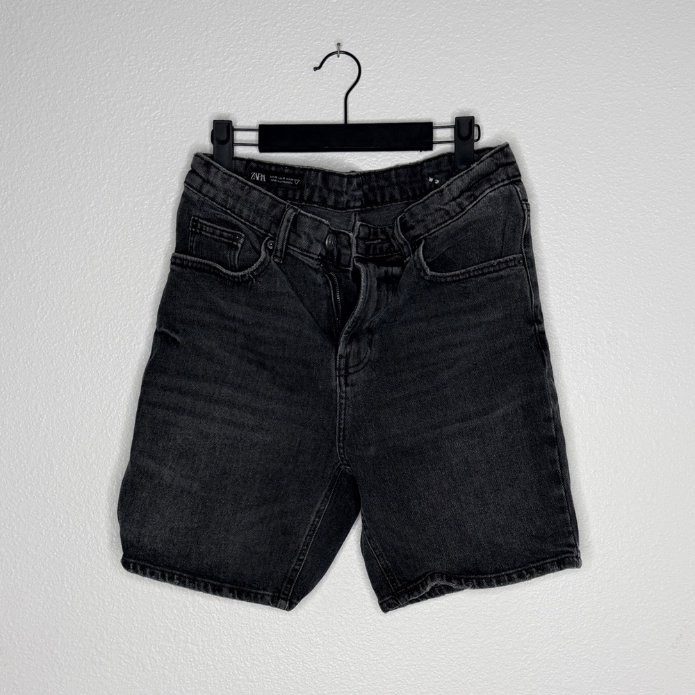 Zara Gray Denim Shorts